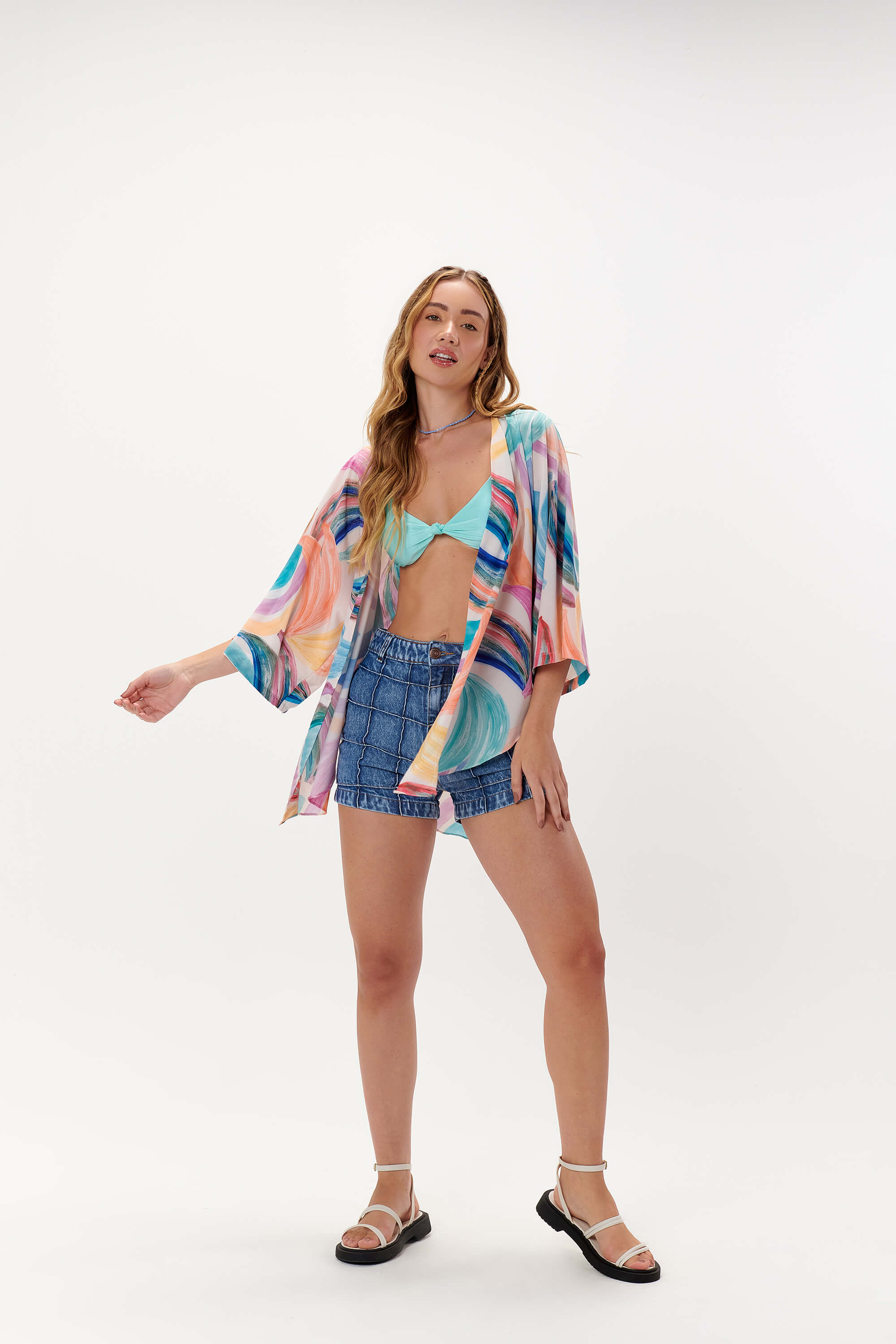 Banana Beach Kimono Kimono with Banana Colorful Print